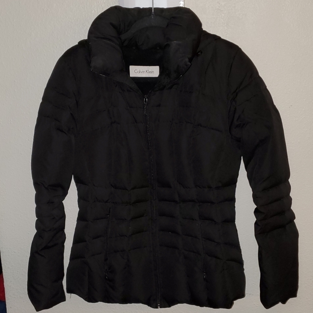 Calvin Klein Size Small Down filled puffer coat with hood